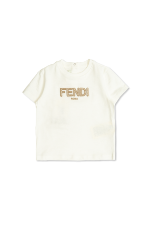 Fendi Kids Sweatshirt with logo and floral motif | Kids's